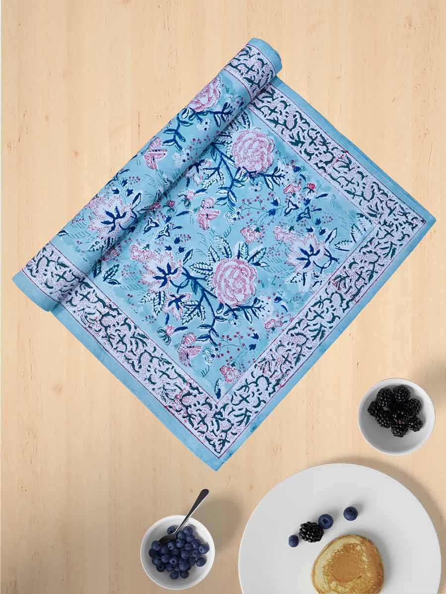 Multicolor Handblock Print Cotton Table Runners