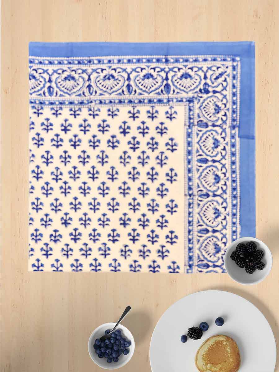 Blue Handblock Print Table Covers