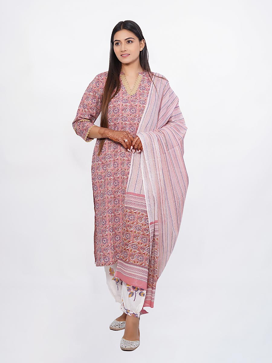 Multicolor Printed Cotton Dupatta