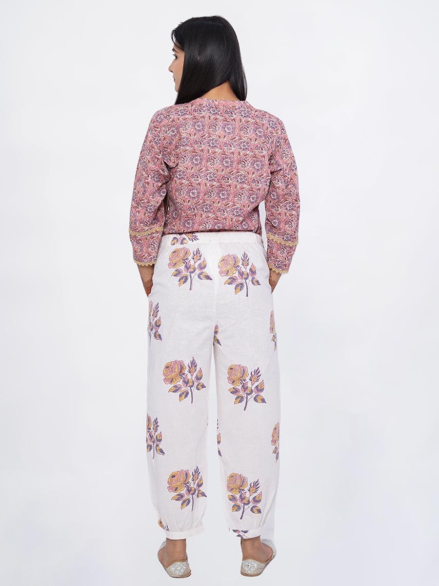 Multicolor Cotton Bagru Print Suit Set