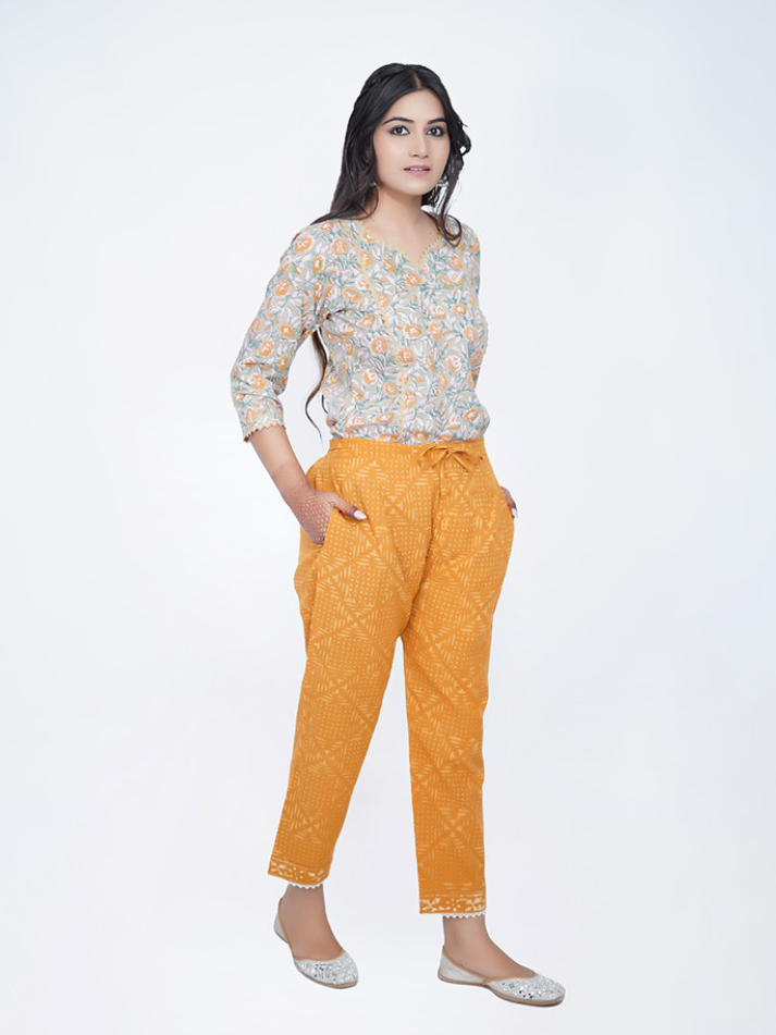 Multicolor Cotton Dabu Print Suit Set