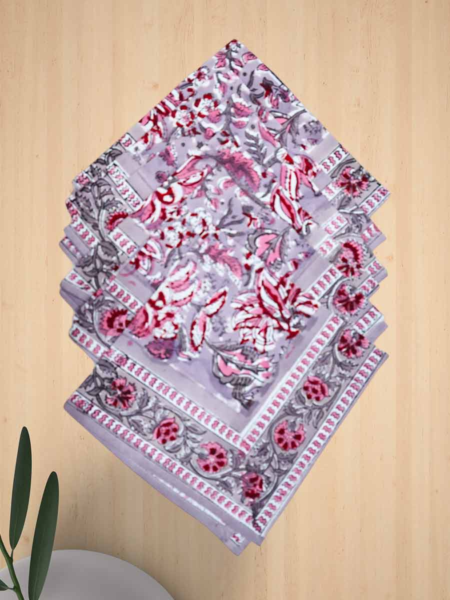Multicolor Handblock Print Cotton Table Mat Set