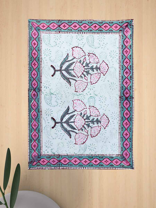 Multicolor Handblock Print Cotton Table Mat Set