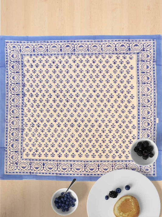 Blue Handblock Print Table Covers