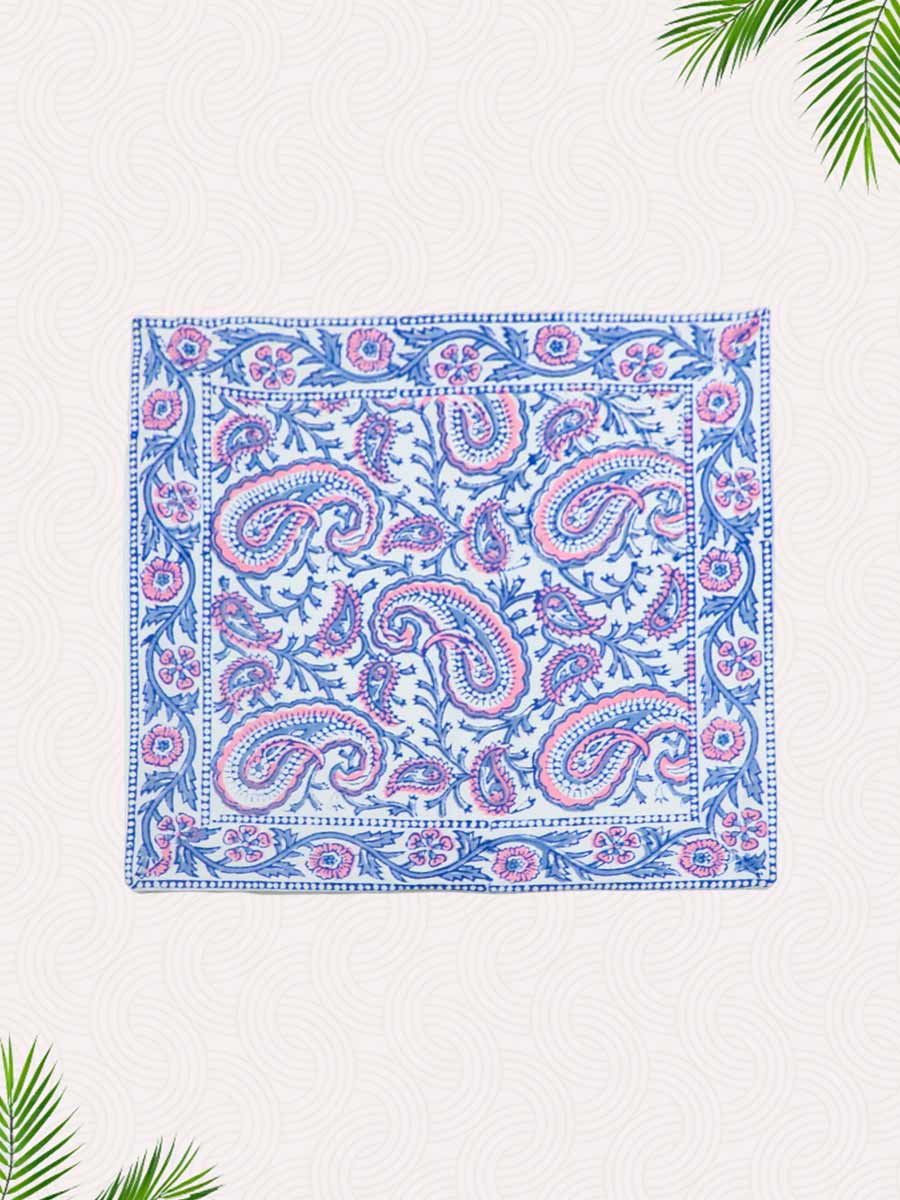 Blue Handblock Printed Cushion Covers