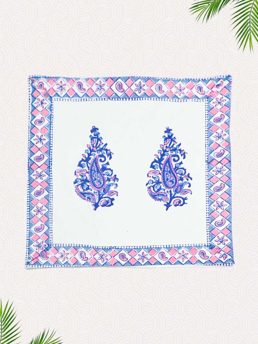 Blue Handblock Printed Cushion Covers
