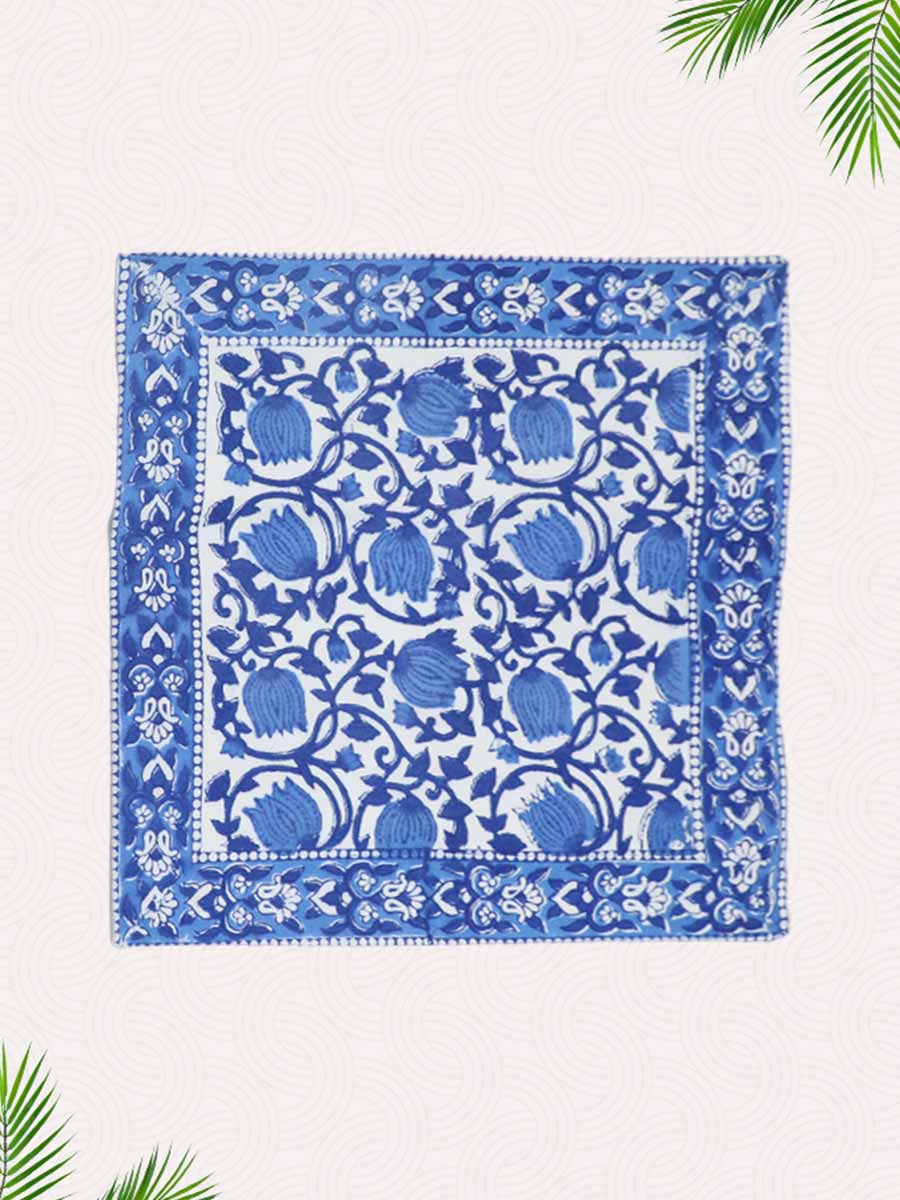 Blue Handblock Printed Cushion Covers