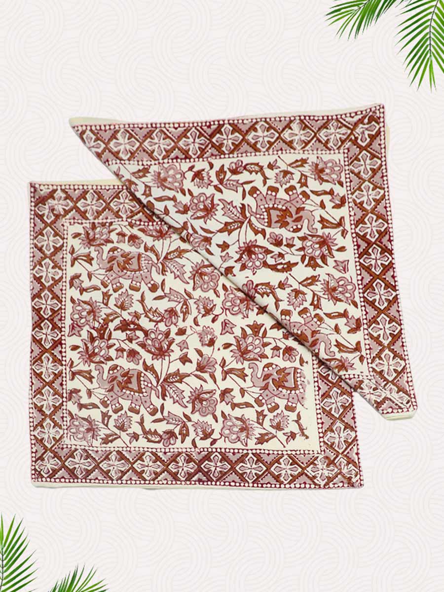 Multicolor Handblock Printed Cushion Covers