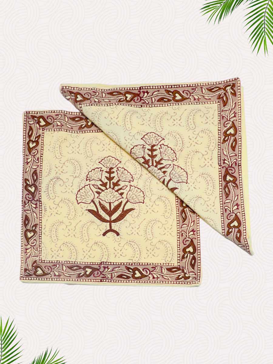 Multicolor Handblock Printed Cushion Covers