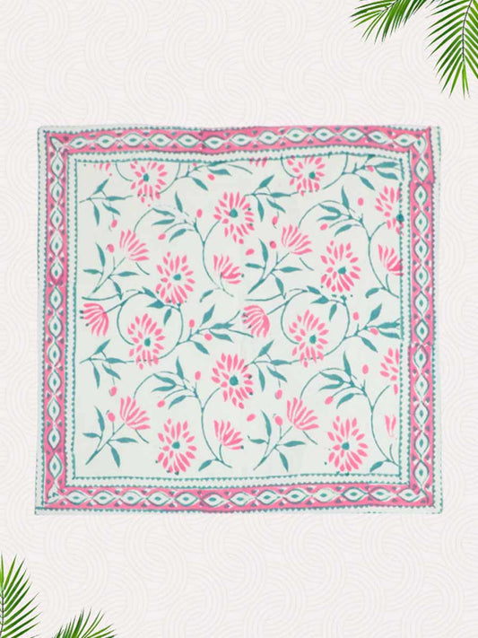 Pink Handblock Printed Cushion Covers