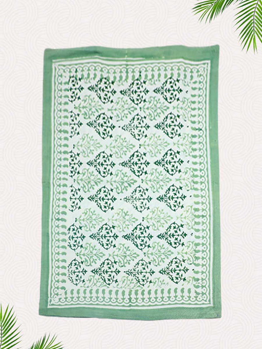 Green Handblock Printed Pillow Covers