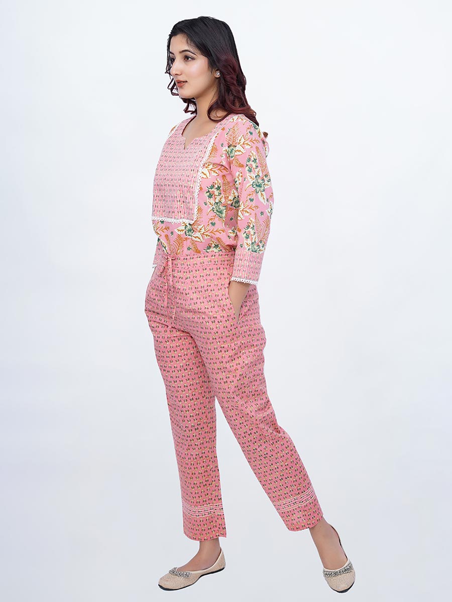 Multicolor Cotton Dabu Print Suit Set