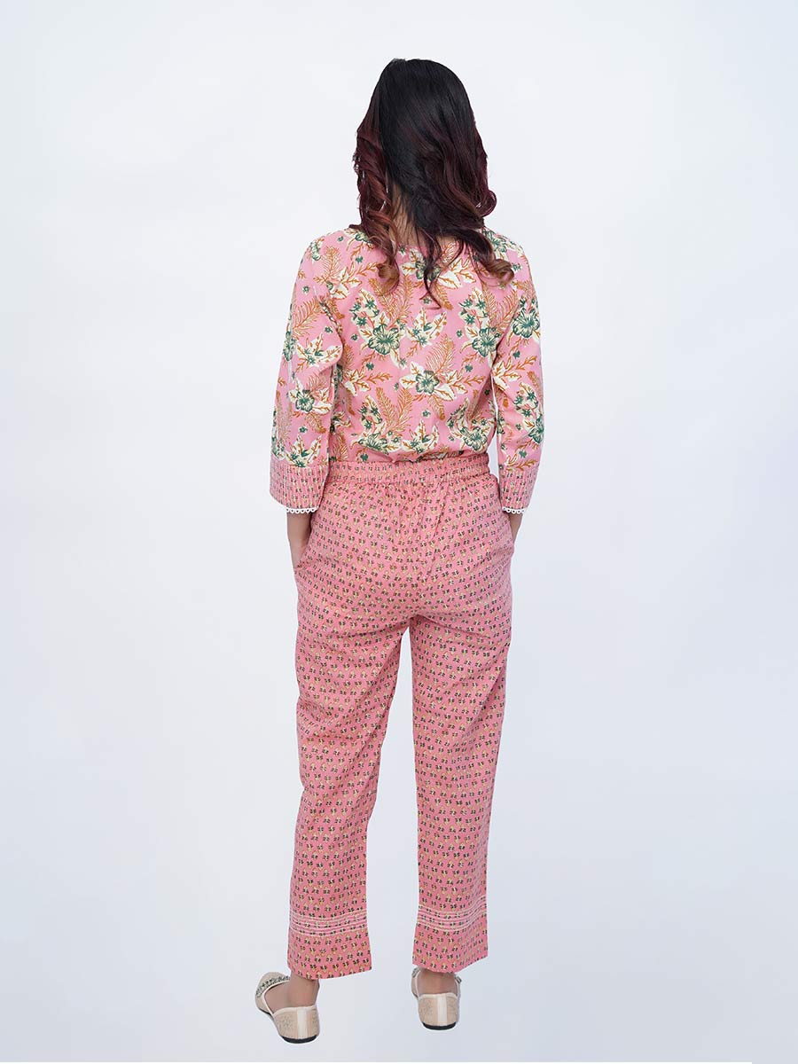Multicolor Cotton Dabu Print Suit Set
