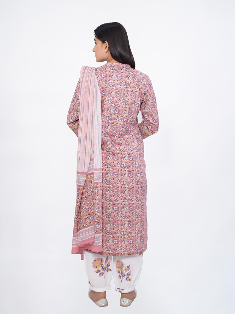 Multicolor Bagru Print Cotton Kurta