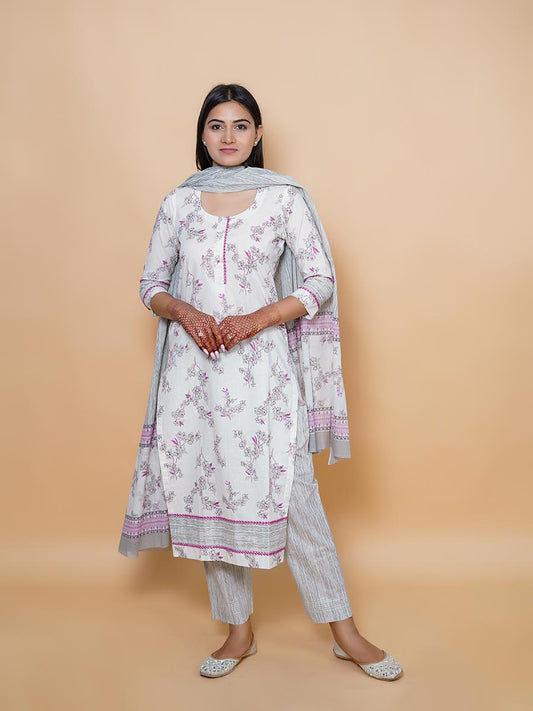 Multicolor Dabu Print Cotton Kurta