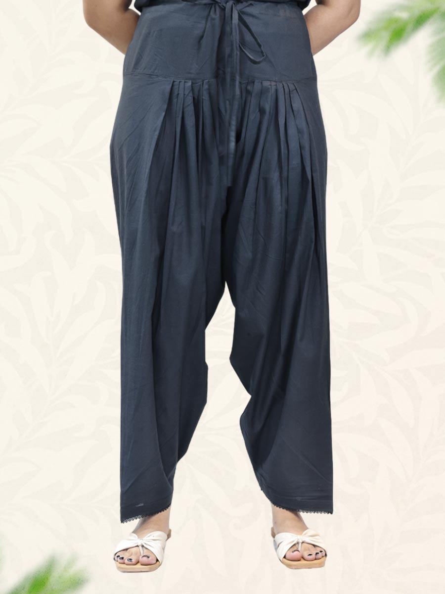 Black Plain Cotton Salwar