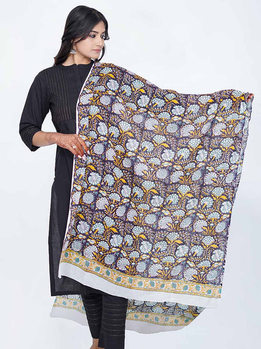 Multicolor Printed Cotton Dupatta