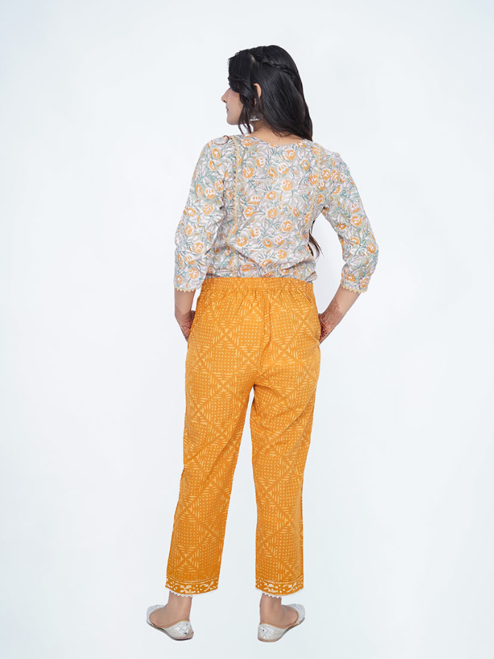 Multicolor Cotton Dabu Print Suit Set